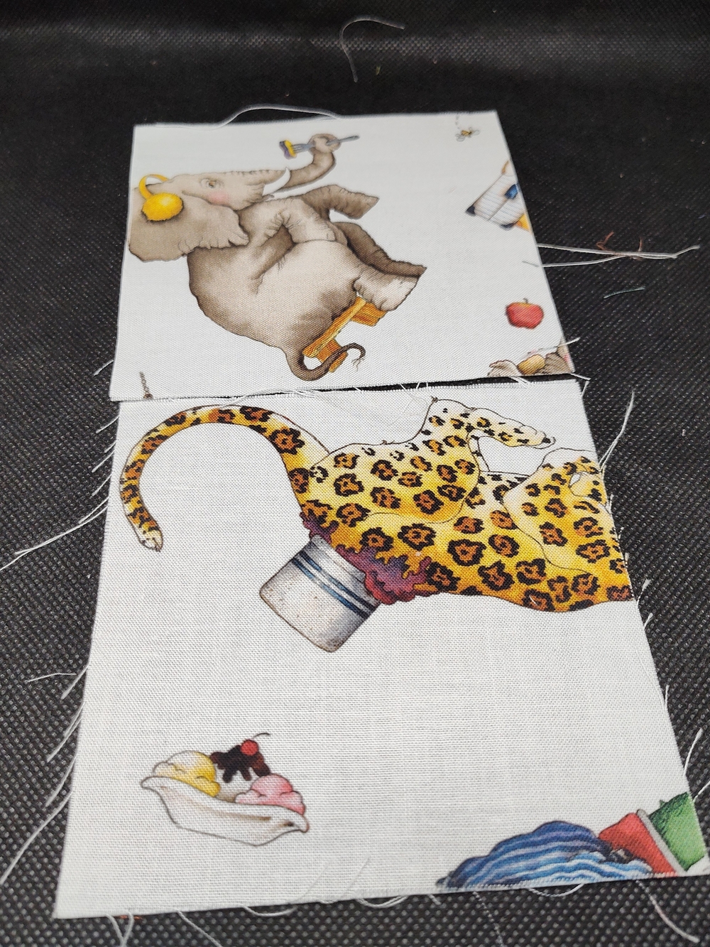 2 4.50 INCH Cotton Fabric SQUARES